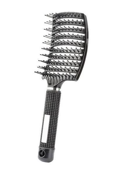 Black1 Kadın Saç Derisi Masaj Tarak Kıl Naylon Saç Fırçası Islak Kıvırcık Detangle Saç Fırçası Salon Kuaför Kuaförlük Şekillendirici Araçları (Yurt Dışından)