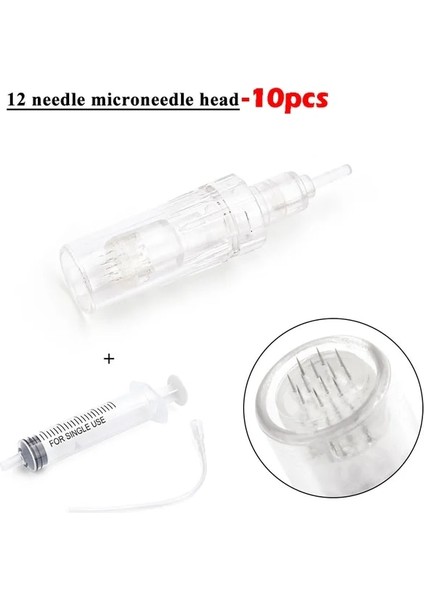 1 Adet 12PIN Hydra Enjeksiyon Iğne Kartuşları 9/12/24/36/42/nano Mikroiğne Mezoterapi Tabancası Derma Kalemi Için Şırınga ile Mikroiğneleme Araçları (Yurt Dışından)