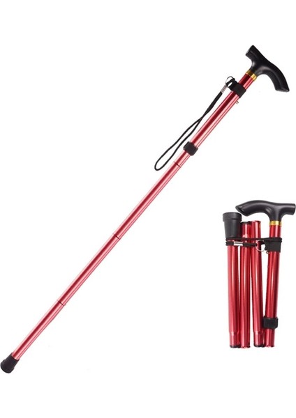 R Baston Yürüyüş Trekking Direkleri Trail Ultralight Beş Seviye Ayarlanabilir Bastonlar Alüminyum Alaşımlı Katlanır Baston (Yurt Dışından) fırsatları