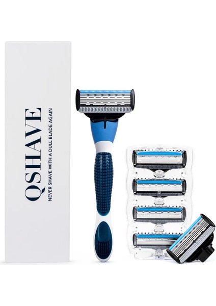 8 Bıçaklar Hiçbir Jilet Qshave Marka Mavi Erkekler Manuel Tıraş Bıçağı Düzeltici Bıçak Güvenlik Bıçağı Abd'de Yapılan Makine Tıraş Makinesi Düz Epilasyon Epilatör (Yurt Dışından) fiyatları