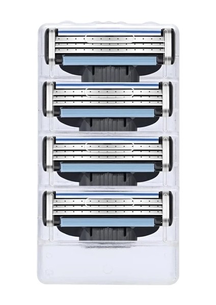 4 Adet 4 Adet/erkek Manuel Tıraş Makinesi Emniyetli Tıraş Bıçağı Yüz Cildine Zarar Vermeden Mach 3 Tıraş Bıçakları (Yurt Dışından)
