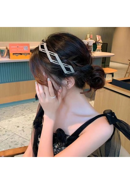 Pembe 1 Adet Glitter Rhinestone Kafa Bandı Saç Çember Basit Gerilebilir Saç Çember Görünmez Hairband Dişler ile Kaymaz Katlanabilir Saç Pençe (Yurt Dışından)
