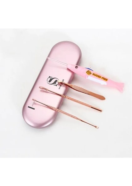 Şarap Kırmızısı Hanrıver Dig Kulak Kirini Kaşık Kazma Kulak Cihazı Kulak Kitini Benimseyin Seçim Düğmesi Kulak Kiri Cımbız (Yurt Dışından)