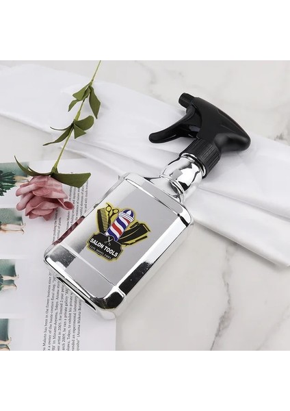 Gümüş 300 ml Sprey Şişesi Salon Saç Kesimi Ince Sis Boş Sulama Kabı Berber Doldurulabilir Şişeler Stilist Taşınabilir Kuaförlük Araçları (Yurt Dışından)