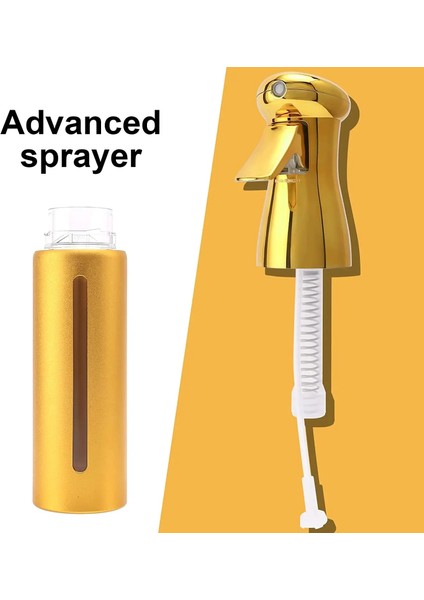 Altın 300ML Kuaförlük Sprey Şişesi Galvanik Doldurulabilir Ince Sis Püskürtücü Şişe Salon Saç Kesimi Yüksek Basınçlı Su Can (Yurt Dışından)