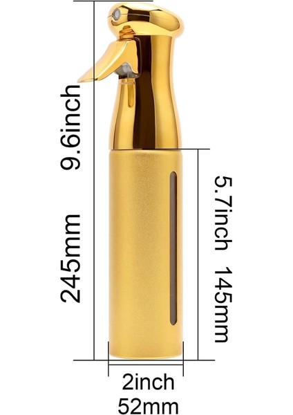 Altın 300ML Kuaförlük Sprey Şişesi Galvanik Doldurulabilir Ince Sis Püskürtücü Şişe Salon Saç Kesimi Yüksek Basınçlı Su Can (Yurt Dışından)