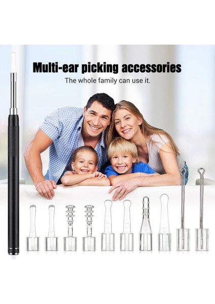 Siyah Kulak Temizleyici Kulak Balmumu Mum Temizleme Aracı Wifi 3.0mp Otoskop Kablosuz 3.9mm Kamera Tıbbi Sağlık Ağız Muayene (Yurt Dışından) indirimleri