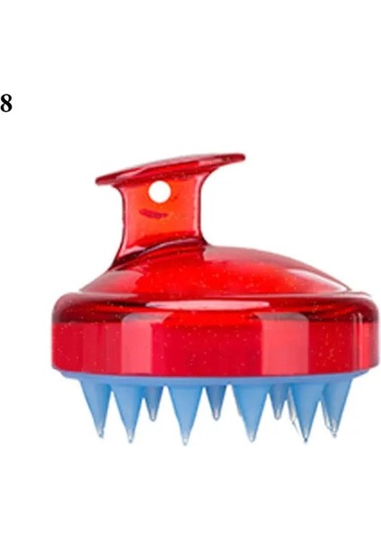 C-8 Yeni Saç Derisi Masaj Yıkama Tarağı Şampuan Scrubber Silikon Kıllar Saç Temiz Fırça Şekillendirici Aracı El Saç Bakım Tarak (Yurt Dışından)