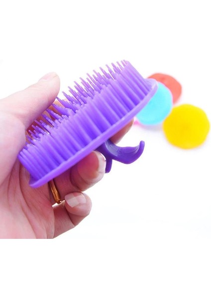 1 Adet Rastgele Renk Kafa Masaj Fırçası Yumuşak Tutkal Şampuan Fırçası Banyo Ürünleri Plastik Sıhhi Tarak Yıkama Saç Derisi Duş Vücut (Yurt Dışından)