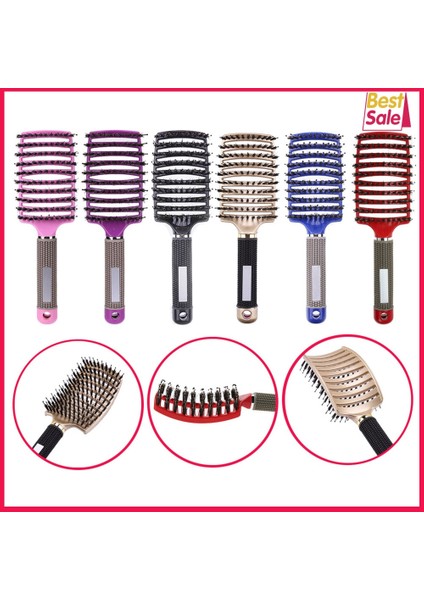Pembe Saç Saç Derisi Masaj Tarak Saç Fırçası Kıl Naylon Kadın Islak Kıvırcık Detangle Saç Fırçası Salon Kuaförlük Şekillendirici Araçları (Yurt Dışından) fiyatları