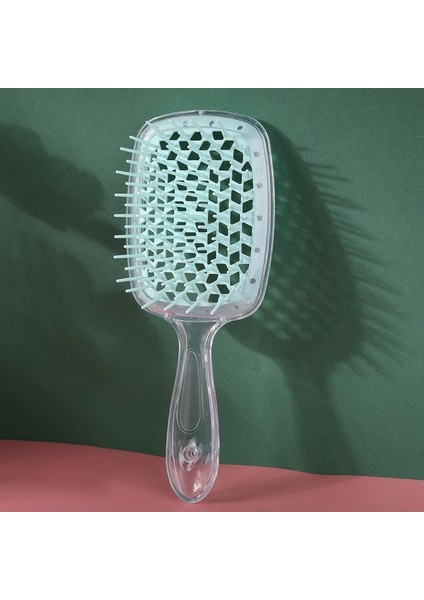 Şeffaf Mavi 1 Adet Saç Fırçası Hava Yastığı Tarak Geniş Diş Saç Oyma Tarak Kadınlar Için Saç Derisine Masaj Kıvırcık Salon Kuaförlük Aracı (Yurt Dışından)