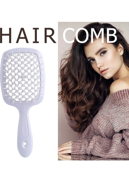 Şeffaf Mavi 1 Adet Saç Fırçası Hava Yastığı Tarak Geniş Diş Saç Oyma Tarak Kadınlar Için Saç Derisine Masaj Kıvırcık Salon Kuaförlük Aracı (Yurt Dışından) fırsatları