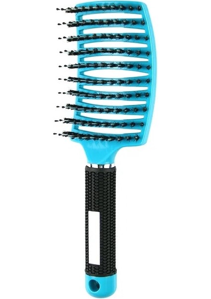 Gök Mavisi Saç Fırçası Saç Tarak Dolaşık Açıcı Saç Fırçası Kıl ve Naylon Kadın Islak Masaj Tarak Kıvırcık Kuaförlük Salon Şekillendirici Araçları (Yurt Dışından)