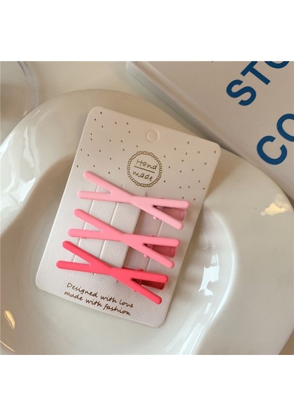 Jx Mor Kore Tatlı Kızlar Tatlı Firkete Degrade Renk Çapraz Dikişsiz Patlama Klip Kırık Saç Tokası Sevimli Ins Kenar Klip Şeker Renk Klip (Yurt Dışından) fırsatları