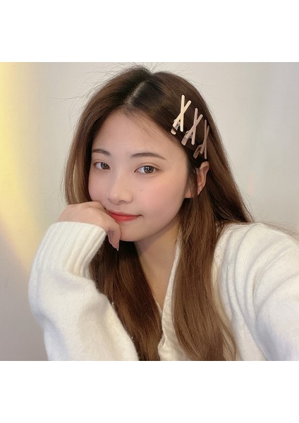 Jx Mor Kore Tatlı Kızlar Tatlı Firkete Degrade Renk Çapraz Dikişsiz Patlama Klip Kırık Saç Tokası Sevimli Ins Kenar Klip Şeker Renk Klip (Yurt Dışından) indirimleri