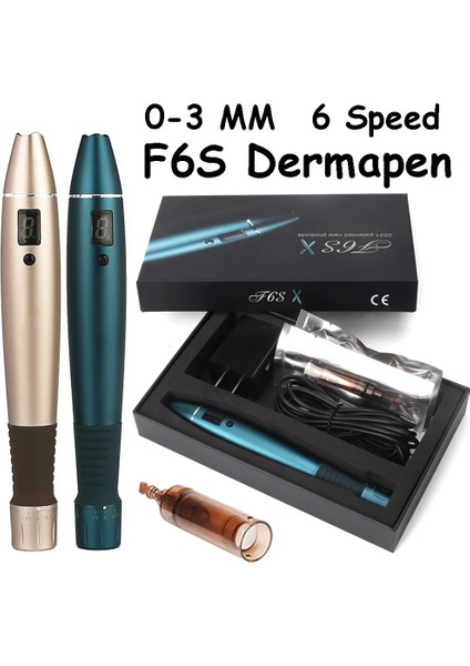 10 Adet 3D Nano Dermapen F6S Elektrikli Otomatik Mikro Iğne Sistemi Mezoterapi Mts Mikro Iğneleme Cilt Yüz Bakımı Profesyonel Derma Kalemi Kablosuz (Yurt Dışından)