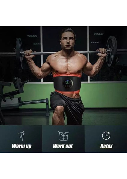 Siyah Karın Kas Çalıştırıcı Ems Elektronik Abs Fitness Ekipmanları Kemer Titreşim Kas Masajı USB Bel Uyluk Buzağı Kol (Yurt Dışından) modelleri