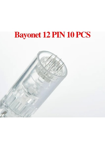 10 Adet 12PIN Gerekir Otomatik Mikroiğne Kalemi Kablolu Mym Derma Mikroiğneleme Kalemi Süngü Iğne Mikro Iğneli Rulo Terapi Nano Için Bb Krem Glow (Yurt Dışından)