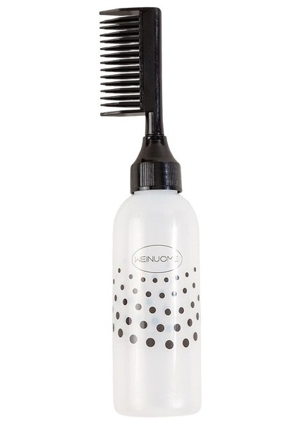 Siyah 170 ml Saç Boyası Aplikatör Şişeleri Tarak Plastik Şampuan Şişesi Saç Boyama Leke Aracı Salon Kuaförlük Malzemeleri (Yurt Dışından)