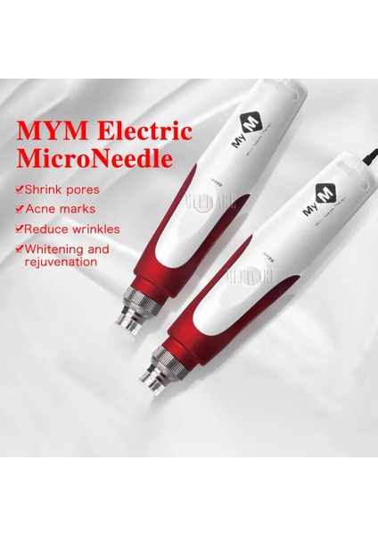 10 Adet 12PIN Gerekir Otomatik Mikroiğne Kalemi Kablolu Mym Derma Mikroiğneleme Kalemi Süngü Iğne Mikro Iğneli Rulo Terapi Nano Için Bb Krem Glow (Yurt Dışından)