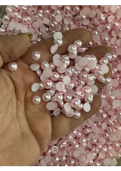 05 mm 20 gr Pembe Inci Yapıştırılabilir Boncuk Dekorasyon Aksesuarı