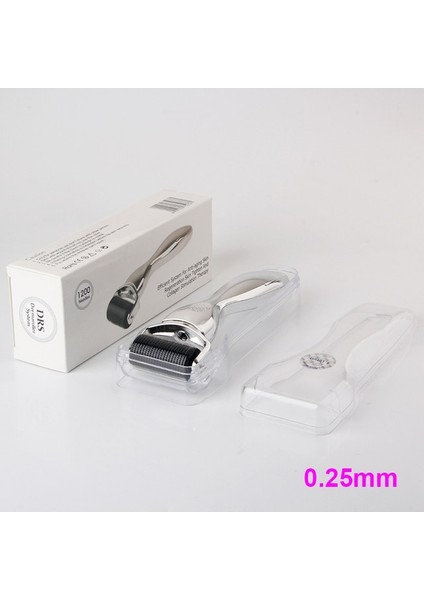 Gümüş 0.25MM Derma Rulo 1200 Mikro Iğneler Cilt Bakımı Terapi Sistemi ve Evde Kullanım Için Saç Büyümesi (Yurt Dışından)