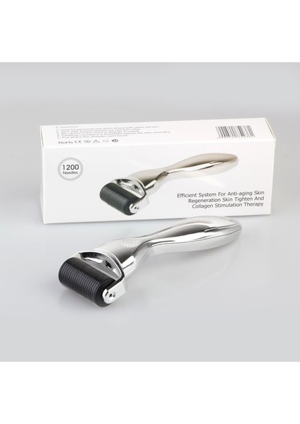 Gümüş 0.25MM Derma Rulo 1200 Mikro Iğneler Cilt Bakımı Terapi Sistemi ve Evde Kullanım Için Saç Büyümesi (Yurt Dışından)