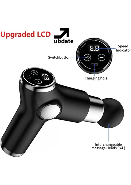 Siyah Düğme Sıkıştırma Masaj Tabancası Kas Gevşeme Masajı Taşınabilir Vurmalı Masaj Vücut Boyun Kas Gevşeme Rölyef Fitness (Yurt Dışından) indirimleri