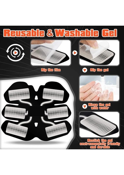 Komple Set Şarj Edilebilir Karın Kas Stimülatörü Eğitmen LCD Ekran Ems Abs Fitness Aparatı Microcurrent Sağlık Spor Salonu Ekipmanları (Yurt Dışından)