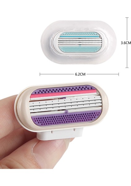 Tıraş Makinesi Mavi Manuel Tıraş Bıçağı Üç Katmanlı Bıçak Kullanımı Kolay Değiştirilebilir Bıçak Sapı Evrensel Taşınabilir Cilt Bakımı Epilasyon Cihazı (Yurt Dışından)