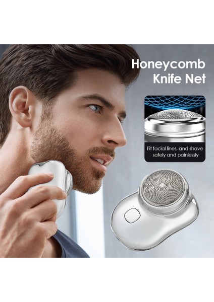 Mavi Elektrikli Mini Tıraş Makinesi Ipx7 Su Geçirmez Sakal Düzeltici Cep Jilet Taşınabilir USB Şarj Edilebilir Erkek Jilet Yüz Tam Vücut Tıraş (Yurt Dışından) modelleri