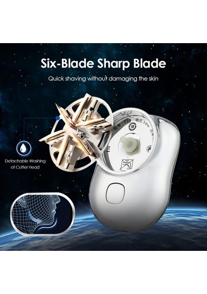 Mavi Elektrikli Mini Tıraş Makinesi Ipx7 Su Geçirmez Sakal Düzeltici Cep Jilet Taşınabilir USB Şarj Edilebilir Erkek Jilet Yüz Tam Vücut Tıraş (Yurt Dışından) fırsatları