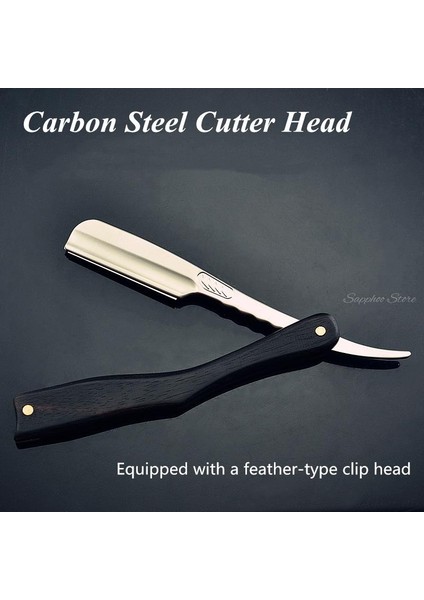 Abs Saplı Jilet Erkekler Tıraş Düz Jilet Doğal Abanoz Ahşap Saplı Karbon Çelik Bıçak Manuel Berber Tıraş Makinesi Tüy Bıçak G0131 (Yurt Dışından) fiyatları