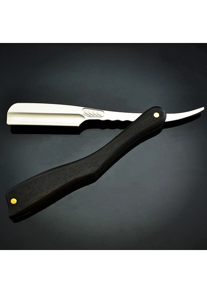 Abs Saplı Jilet Erkekler Tıraş Düz Jilet Doğal Abanoz Ahşap Saplı Karbon Çelik Bıçak Manuel Berber Tıraş Makinesi Tüy Bıçak G0131 (Yurt Dışından) fırsatları