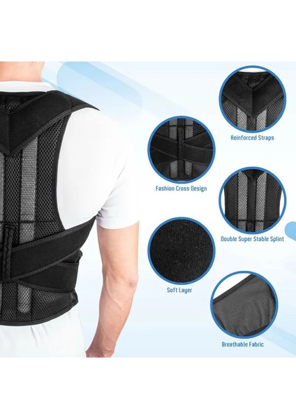 Kırmızı S Ayarlanabilir Duruş Düzeltici Korse Nefes Sırt Desteği Omuz Bel Desteği Erkekler Kadınlar Için Düz Düzeltici (Yurt Dışından) fırsatları