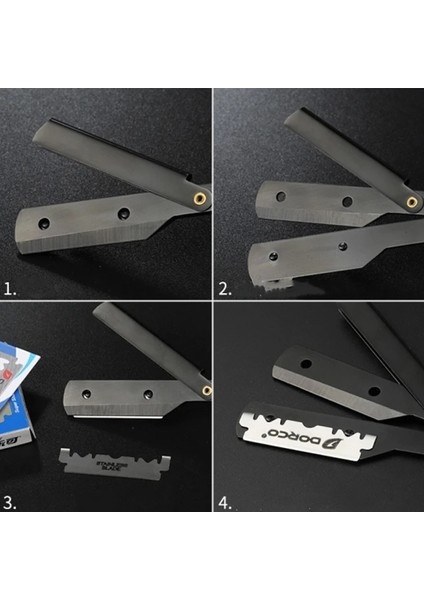 Ücretsiz 1 Bıçak Düz Kenar Berber Jilet Saç Kesimi Sakal Kaş Tıraş Aracı Manuel Epilasyon Jilet Kuaför Kırpma Bıçakları Değiştirilebilir (Yurt Dışından) indirimleri