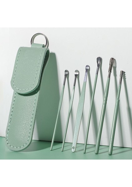 Yeşil 6 Adet Paslanmaz Çelik Kulak Temizleyici Balmumu Temizleme Aracı Seti Yeniden Kullanılabilir Kulak Temizleme Çubuğu Seti Sağlık Temizleme Kulak Kiti Yetişkinler Için Çocuklar (Yurt Dışından) fiyatları