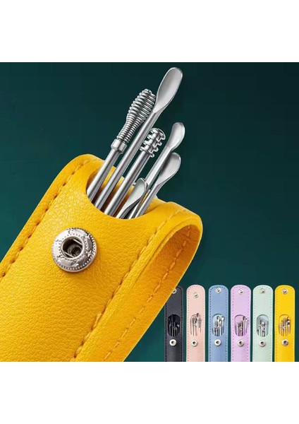 Yeşil 6 Adet Paslanmaz Çelik Kulak Temizleyici Balmumu Temizleme Aracı Seti Yeniden Kullanılabilir Kulak Temizleme Çubuğu Seti Sağlık Temizleme Kulak Kiti Yetişkinler Için Çocuklar (Yurt Dışından) indirimleri