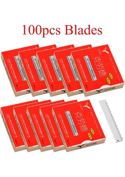 C0013A-04 (100 Adet) Meisha 50/100 Adet Emniyet Saç Bıçak Jilet Paslanmaz Çelik Kuaförlük Giyotin Inceltme Bıçağı Salon Tıraş Bıçağı C0013A (Yurt Dışından)