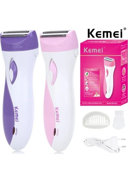 Pembe Kemei KM-3018 Elektrikli Şarj Edilebilir Bayan Tıraş Makinesi Saç Çıkarıcı Epilatör Ağrısız Tıraş Yün Kazıma Ab Tüm Vücut Kullanımı Için (Yurt Dışından) fiyatları
