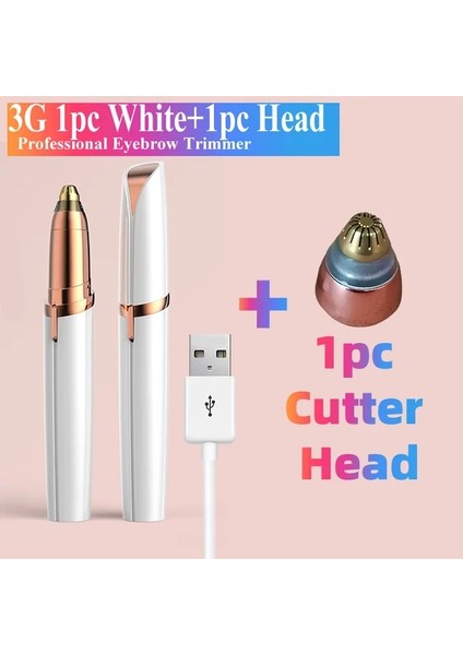 3g Beyaz 1 Adet -1 Kafa 2023 Epilatör Yüz Epilasyon Ağrısız Yüz Tıraş Makinesi Elektrikli Giyotin Saç Çıkarıcı Bikini Tüy Dökücü Tıraş Makinesi Kadınlar Için (Yurt Dışından)