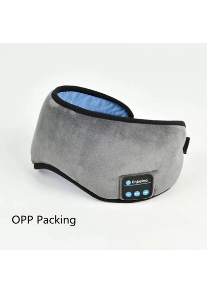 Opp Gri Sıcak Uyku Göz Kapağı Müzik Kulaklık Kafa Bandı Bluetooth Uyumlu Gölgeleme Rahat Göz Körü Körüne Uykusuzluğu Azaltın Rahatlayın (Yurt Dışından)