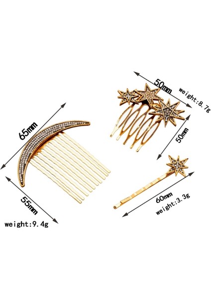 Stil 9 Altın Saç Combs Saç Çubukları Bakır Metal Firkete Ay Yıldız Desen Altın Retro Şapkalar Kadınlar Için Çin Tarzı Saç Aksesuarları (Yurt Dışından)