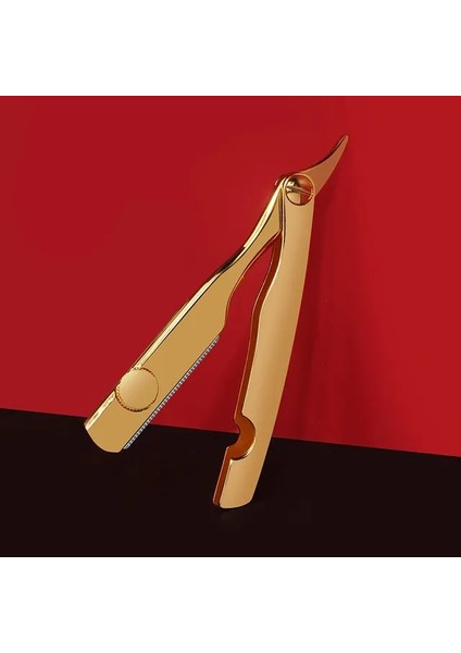 Altın Yeni Erkek Düz Kuaför Jilet Epilasyon Tıraş Çinko Alaşımı Koltuk Altı Saç Katlanır Jilet Epilasyon Aracı (Yurt Dışından)