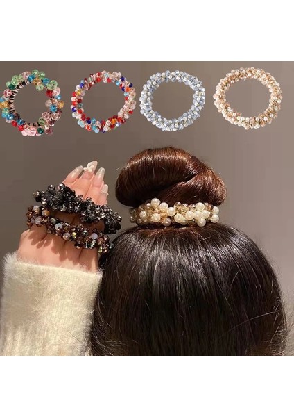 Ben Kore Inci Boncuklu Saç Bağları Scrunchies Kristal Elastik Kafa Bandı At Kuyruğu Tutucular Kadın Saç Halat Lastik Sakız Saç Aksesuarları (Yurt Dışından) fiyatları