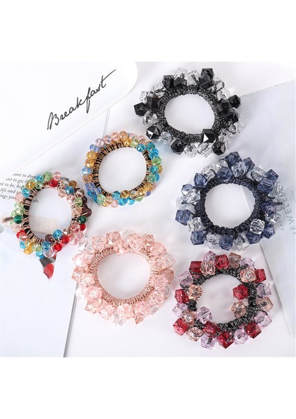 Ben Kore Inci Boncuklu Saç Bağları Scrunchies Kristal Elastik Kafa Bandı At Kuyruğu Tutucular Kadın Saç Halat Lastik Sakız Saç Aksesuarları (Yurt Dışından) fırsatları