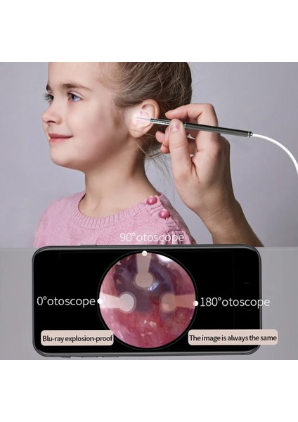 Tip C 3.0mm Akıllı Görsel Earpick Endoskop Kaşık Kulak Temizleyici Kamera Otoskop Kulak Kiri Sökücü Kulak Kiri Temizleme Aracı Desteği Android Pc Tip-C (Yurt Dışından)