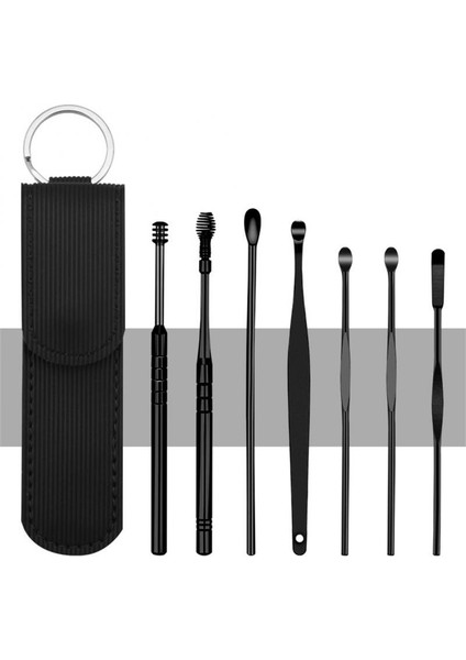 11 7 Adet/takım Kulak Kirini Toplayıcı Paslanmaz Çelik Kulak Tıkacı Balmumu Sökücü Piercing Seti Kulak Kirini Curette Kaşık Bakımı Kulak Temizleme Aracıkulak Temizleyici (Yurt Dışından)