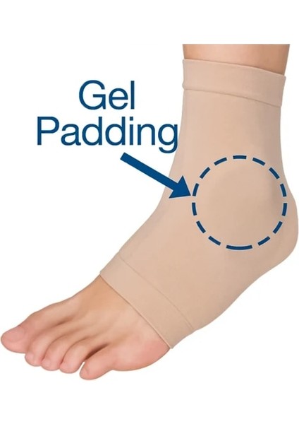 Ayak Bileği Için Bir Boyut 2 Adet Yastıklı Paten Çorap Elastik Jel Bandaj Kol Hokey Pateni Binicilik ve Uzun Çizmeler Için Ayak Önünü ve Shin'i Koruyun (Yurt Dışından)