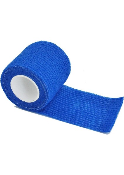 Mavi 2.5 cm x 4.8 M 1 Rulo 2.5/5/7.5/10 cm * 4.8 M Dokunmamış Elastik Kendinden Yapışkanlı Bandaj Yapışkanlı Bandaj Spor Sabitleme Parmak Bilek Bacak (Yurt Dışından)